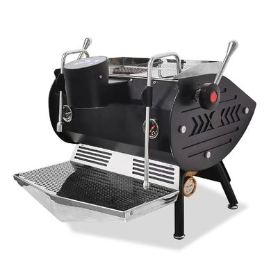 6.0L Double Boiler Latte Coffee Maker met 3 poeder kommen en 58mm massief houten handvat