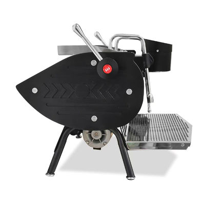 6.0L Double Boiler Latte Coffee Maker met 3 poeder kommen en 58mm massief houten handvat