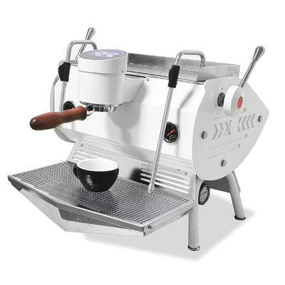 6.0L Dubbelgroep Elektrisch roestvrij staal espresso koffiezetapparaat voor cappuccino en latte