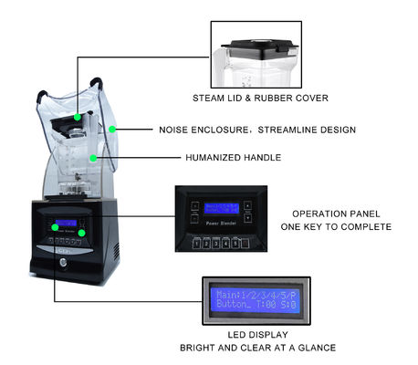 Elektrische BPA-vrije potjes, babyvoedselmachines met knopcontroles voor smoothie