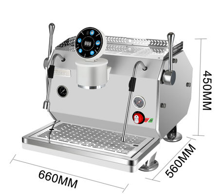 Commerciële Espresso-kaffeemachine voor één groep met aanraakbesturing 220V-spanning
