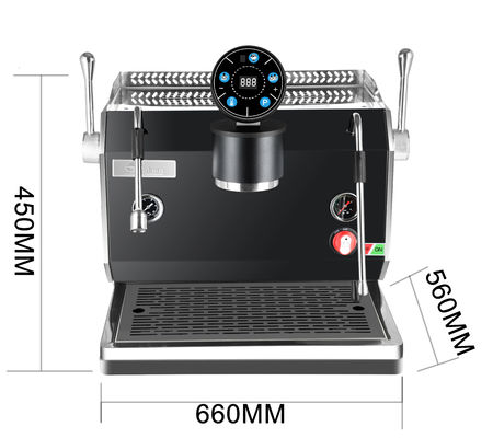 Commerciële Espresso-kaffeemachine voor één groep met aanraakbesturing 220V-spanning