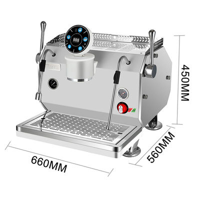 Commerciële semi-automatische programmeerbare espresso-koffiemachine met Italiaans ontwerp