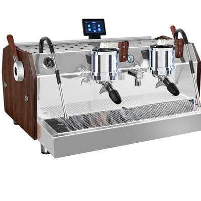 Commerciële dubbele kop elektrische espresso koffiezetapparaat- Dubbele ketels Capaciteit 11L 2L 2L