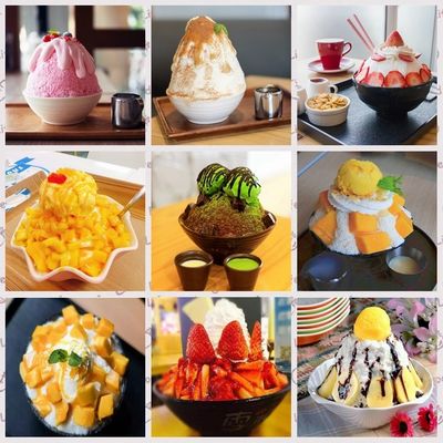 Elektrische snelle productie Bingsu scheer ijs sneeuwmachine met volledig automatische besturing