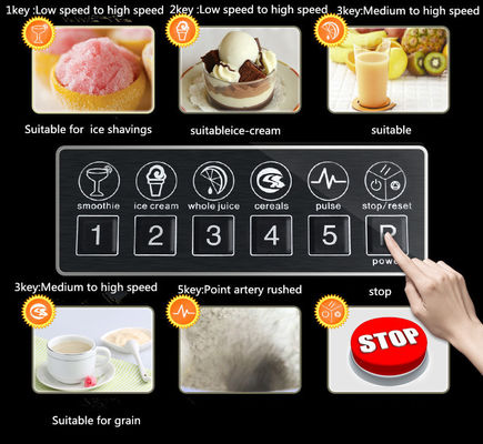 Low Noise Smoothie Blender met Pure Copper Motor Professionele keukenapparatuur