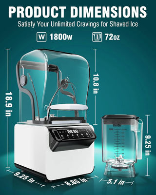 Professionele apparatuur van de koffiewinkel Krachtige smoothie blender met geluidsdichte hoes
