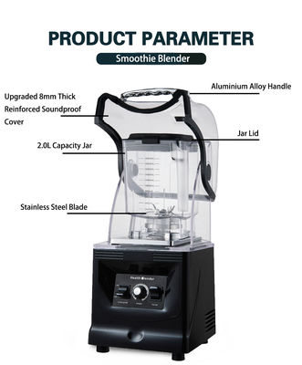 Low Noise High Speed Commercial Blender voor koffiewinkel 9840 Sterke motor van puur koper