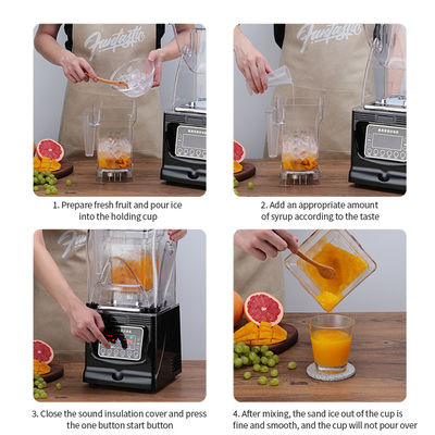 8 Snelheidsinstellingen Voorziening Professionele ijsbreker Machine Commerciële smoothie blender